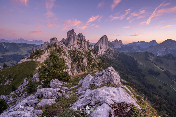 Gastlosen Sonnenuntergang Berner Oberland Schweiz Alpen Berge